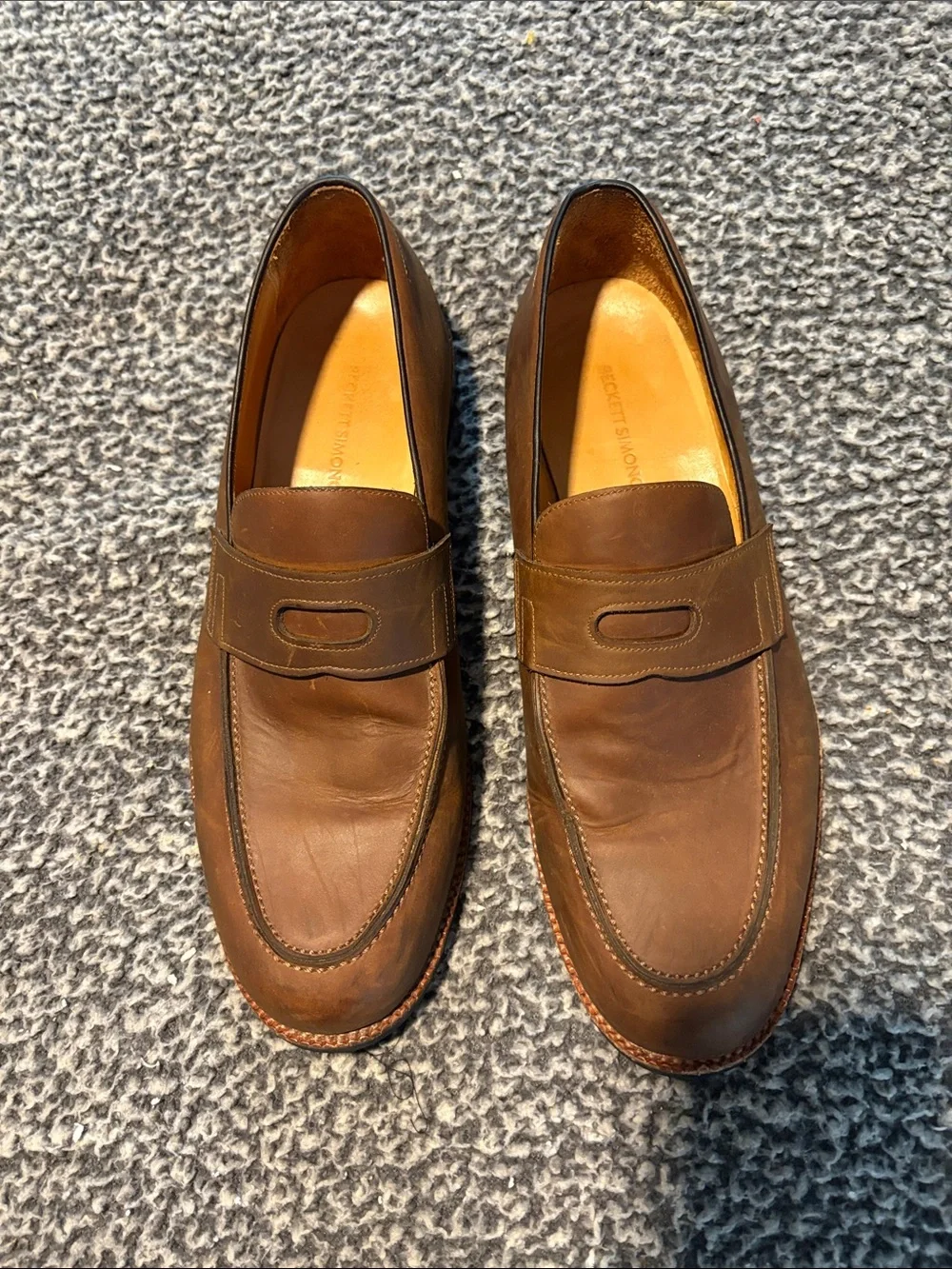 Beckett Simonon Men’s Size 13 Brown Leather Loafers Very Good Condition!